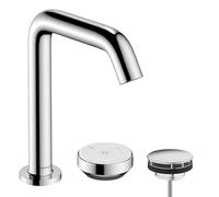 hansgrohe Tecturis S Grifería de lavabo de 2 agujeros 150 CoolStart, EcoSmart+, alcance 139mm, 73353000, Color: cromado
