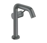 Hansgrohe Tecturis S - Grifo para lavabo con desagüe Push-Open, CoolStart, EcoSmart+, cromo negro cepillado 73340340