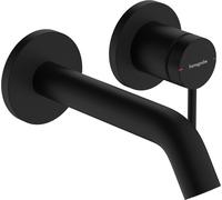 Hansgrohe Tecturis S - Grifo empotrado de lavabo, montaje de 2 orificios, EcoSmart, negro mate 73350670