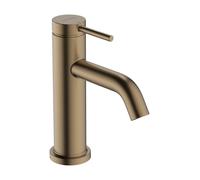 hansgrohe Tecturis S mezclador monomando de lavabo, ComfortZone80, con juego de desagüe, CoolStart, proyección 108mm, 73305140, Color: Bronce cepillado