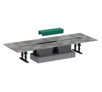 Hansgrohe uBox universal - Kit completo de canaleta de ducha lineal 700, para instalación estándar, acero inoxidable 56023180