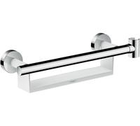 Hansgrohe Barra de ducha Unica con estante y soporte cromo-blanco 26328400