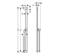 Hansgrohe Unica barra de ducha |90 cm 24403670