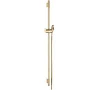 hansgrohe Unica, barra de ducha S Puro de 90 cm, con manguera de ducha Isiflex de 160 cm, acabado en color dorado cepillado