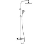 Hansgrohe Conjunto de ducha Vernis Blend 200 con termostato EcoSmart rociador lluvia cromo 26089000