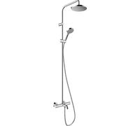 Hansgrohe Vernis Blend conjunto de ducha a pared con termostato con rociador con efecto lluvia cromo 26079000