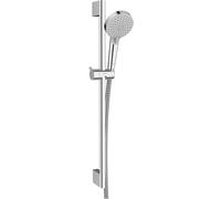 Hansgrohe Conjunto de ducha a pared Vernis Blend – 2 chorros, EcoSmart, barra y manguera, cromo