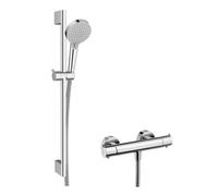 Hansgrohe Vernis Blend - Conjunto de ducha con termostato, 2 chorros, EcoSmart, cromo 26960000
