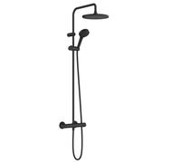 Hansgrohe Vernis Blend - Conjunto de ducha Showerpipe 240 con termostato, 2 chorros, EcoSmart, negro mate 26428670