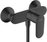 hansgrohe Vernis Blend - grifo de ducha visto para 1 función, grifo monomando ducha, mezclador monomando de ducha, negro mate, 71640670