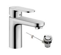 Hansgrohe Vernis Blend - Grifo de lavabo con desagüe, EcoSmart, cromo 71559000
