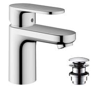 Hansgrohe Vernis Blend - Grifo para lavabo con desagüe Push-Open, CoolStart, cromado 71598000