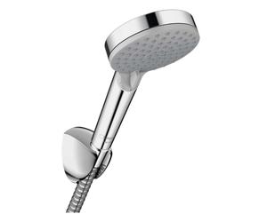 Hansgrohe Vernis Blend - Juego de cabezal de ducha, 2 chorros, soporte y manguera, EcoSmart, cromo 26278000