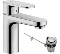 hansgrohe Vernis Blend mezclador monomando de lavabo 100 con juego de desagüe cromo, proyección 108 mm, 71559000