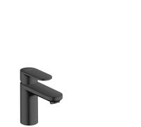 hansgrohe Vernis Blend mezclador monomando de lavabo, sin juego de desagüe, proyección de 108 mm, 71580670, Color: negro mate