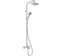 Hansgrohe Vernis Shape conjunto bañera/ducha a pared con termostato con rociador con efecto lluvia cromo 26098000
