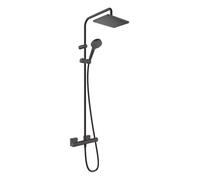Hansgrohe Conjunto de ducha Vernis Shape 230, termostato y rociador efecto lluvia, negro 26097670
