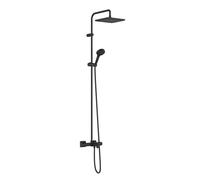 Hansgrohe Vernis Shape - Conjunto de ducha Showerpipe 240 con termostato de ba?era, 2 chorros, negro mate 26900670