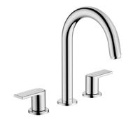 Hansgrohe Vernis Shape - Grifo de lavabo con desagüe, 3 orificios, cromo 71563000