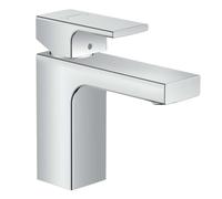 hansgrohe Vernis Shape - grifo lavabo con vaciador automático, grifo monomando lavabo 95 mm, mezclador monomando lavabo ahorro de agua (EcoSmart), cromo, 71561000
