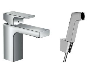 Hansgrohe Vernis Shape - Grifo de lavabo con ducha de mano Bidette, cromo 71216000