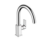 hansgrohe Vernis Shape M35 Mezclador monomando de cocina 260, 1 pulverizador, 71871000, Color: cromado