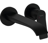 Hansgrohe Grifo para lavabo empotrado Vivenis EcoSmart monomando caño 19,5 cm Negro mate