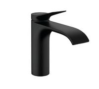 Hansgrohe Grifo de lavabo Vivenis 75024670 – Monomando, EcoSmart, CoolStart, negro mate