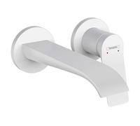 Hansgrohe Vivenis - Grifo empotrado de lavabo de 2 orificios, EcoSmart, blanco mate 75050700