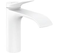 hansgrohe Vivenis Grifo monomando de lavabo 110 sin vaciador automático, blanco mate, 75022700