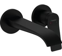 hansgrohe Vivenis Grifo monomando de lavabo empotrado con caño 19,5 cm, negro mate, 75050670