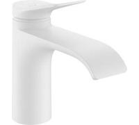 Hansgrohe Vivenis, grifo monomando para lavabo, acabado blanco mate, sin válvula de desagüe, tecnología CoolStart