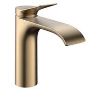 hansgrohe Vivenis Mezclador monomando de lavabo 110 sin desagüe automático, alcance 146 mm, 75022140, Color: Bronce cepillado