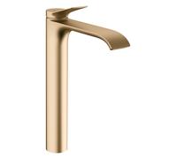 hansgrohe Vivenis Mezclador monomando de lavabo 250 para lavabos, con juego de desagüe, 75040140, Color: Bronce cepillado