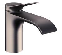 hansgrohe Vivenis Mezclador monomando de lavabo 80, sin desagüe automático, alcance 133 mm, 75012340, Color: Cromo negro cepillado