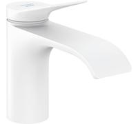 hansgrohe Vivenis válvula de columna 80 para agua estancada, sin desagüe automático, alcance 133mm, 75013700, Color: blanco mate
