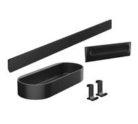 Hansgrohe Kit de accesorios para ducha WallStoris 27967670 sin taladrar negro mate