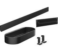 Hansgrohe Kit de accesorios para ducha WallStoris 27967670 sin taladrar negro mate
