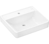 Lavabo Hansgrohe Xanuia, 550x480 mm, con orificio para el grifo, sin desbordamiento, color blanco, referencia 60236450