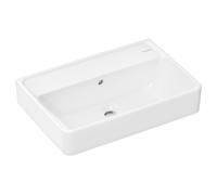 hansgrohe Xanuia Q Lavabo compacto, sin agujero para grifo, con rebosadero, 550x370mm, SmartClean, blanco, 61121450