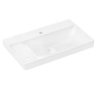 Hansgrohe Xelu Q - Lavabo, 80x48 cm, sin rebosadero, orificios para grifería y control, blanco 60320450