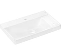 hansgrohe Xelu Q lavabo con repisa a la derecha, 2 agujeros para grifería, sin rebosadero, 800x480mm, blanco, 60319450