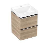 hansgrohe Xelu Q lavamanos, juego de desagüe, tapa de cerámica, blanco, 61012450, Color: Blanco/con orificio para grifo