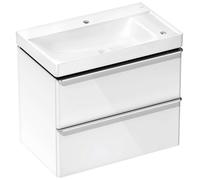 Hansgrohe Xelu Q - Mueble con lavabo, 63x78x50 cm, 2 cajones, blanco brillante/cromo 54380000