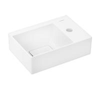 hansgrohe Xelovos E lavabo, 1 agujero para grifería derecha o izquierda, sin rebosadero, 360x250mm, SmartClean, con juego de desagüe, 61086450, Versión: Agujero del grifo a la derecha