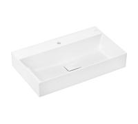 hansgrohe Xevolos E lavabo, sin rebosadero, 800x480mm, SmartClean, sin pulir, con juego de desagüe, 61096450, Versión: 1 orificio para grifo