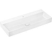 hansgrohe Xevolos E lavabo sobre encimera, 1 agujero para grifo, sin rebosadero, pulido, SmartClean, 1200x480mm, con juego de desagüe, blanco, 61113450