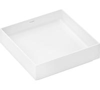 Hansgrohe Xuniva Evo E lavabo 40x40 cm cuadrada sobre encimera blanco brillante 63007450