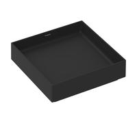 hansgrohe Xuniva evo E lavabo sobre encimera 400/400, sin agujero para grifo ni rebosadero, 60324670, Color: negro mate
