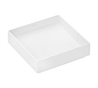 hansgrohe Xuniva evo E lavabo sobre encimera 400/400, sin agujero para grifo ni rebosadero, 60324700, Color: Blanco mate